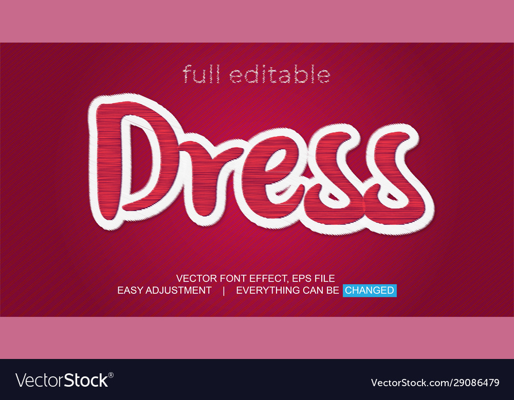 Text font effect editable template with style Vector Image Text font effect editable template with style