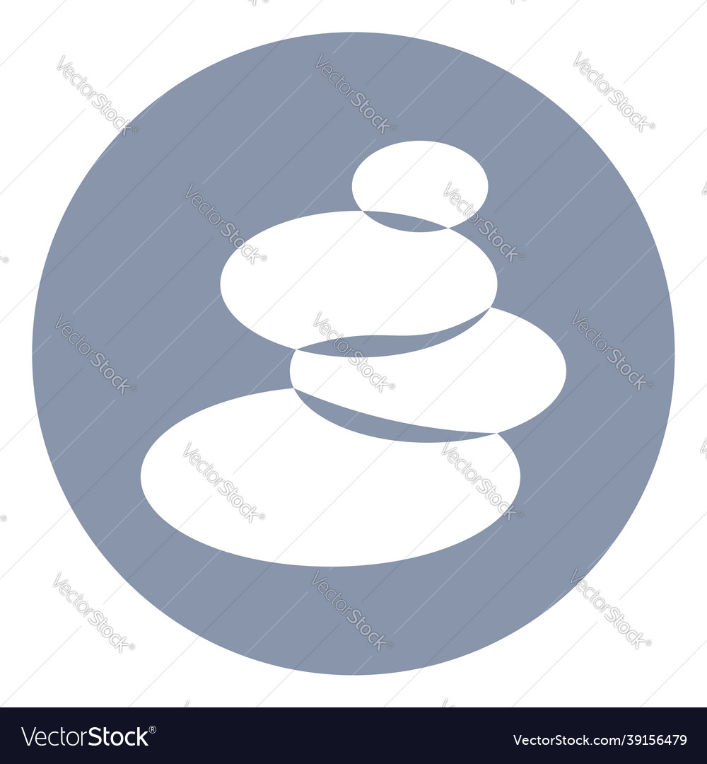 Zen stones icon on white background