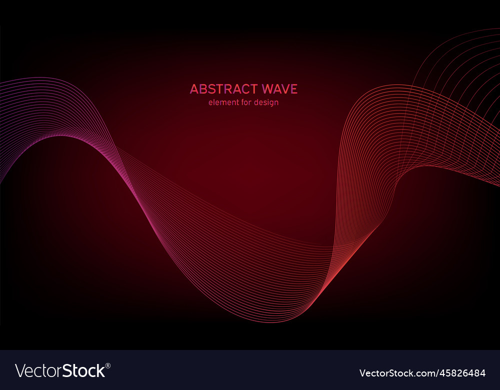 Abstract wave element for design digital