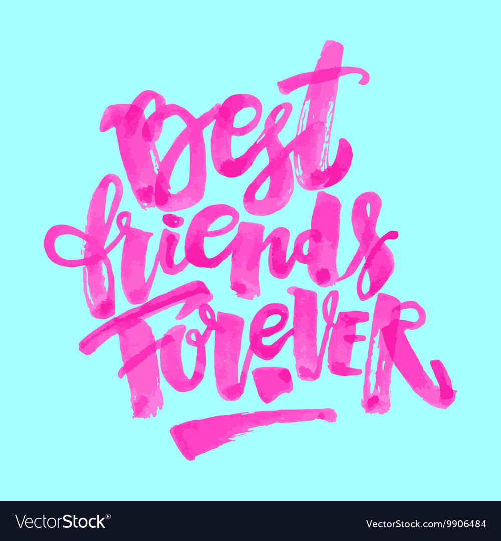 Best friends forever Royalty Free Vector Image