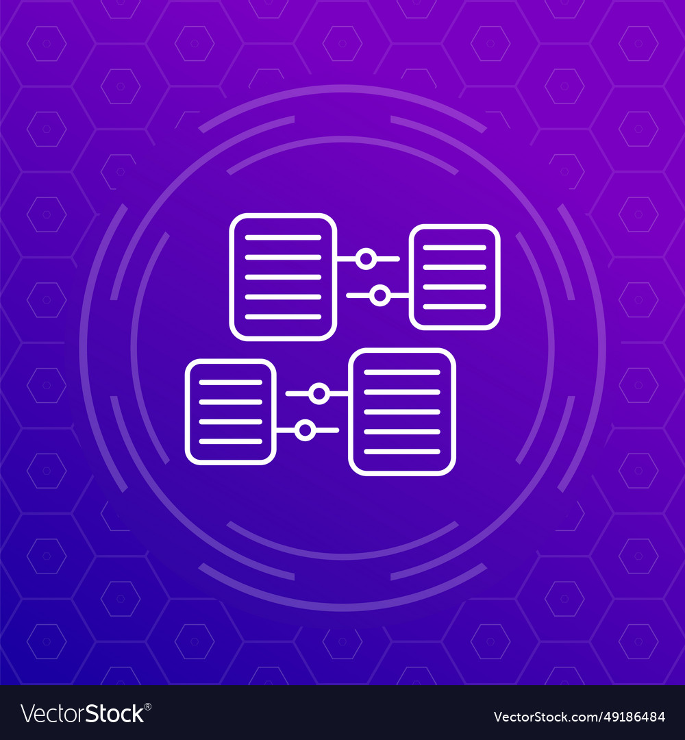 Document management line icon for web
