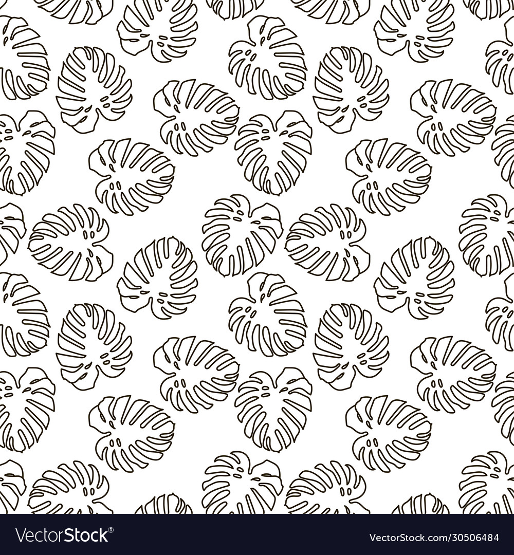 Elegant seamless pattern with monstera