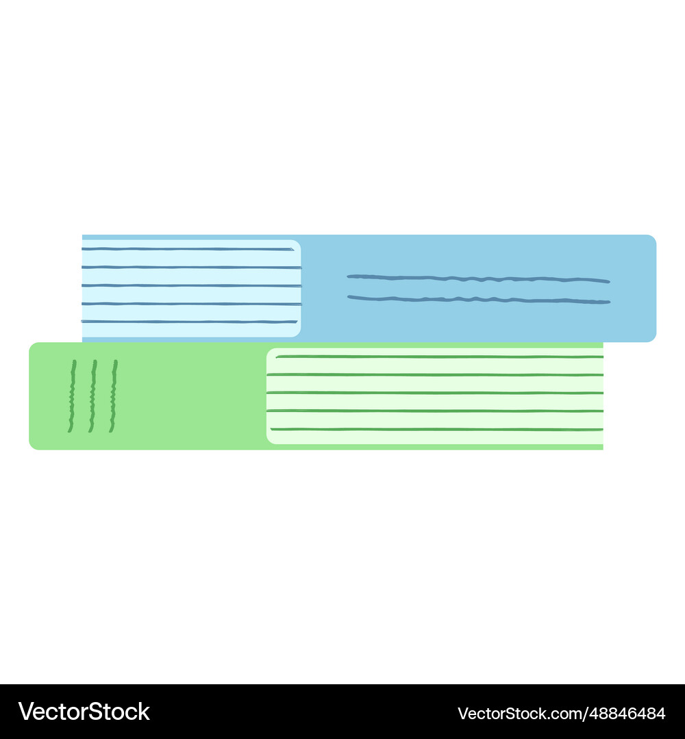 Flat school books Royalty Free Vector Image - VectorStock