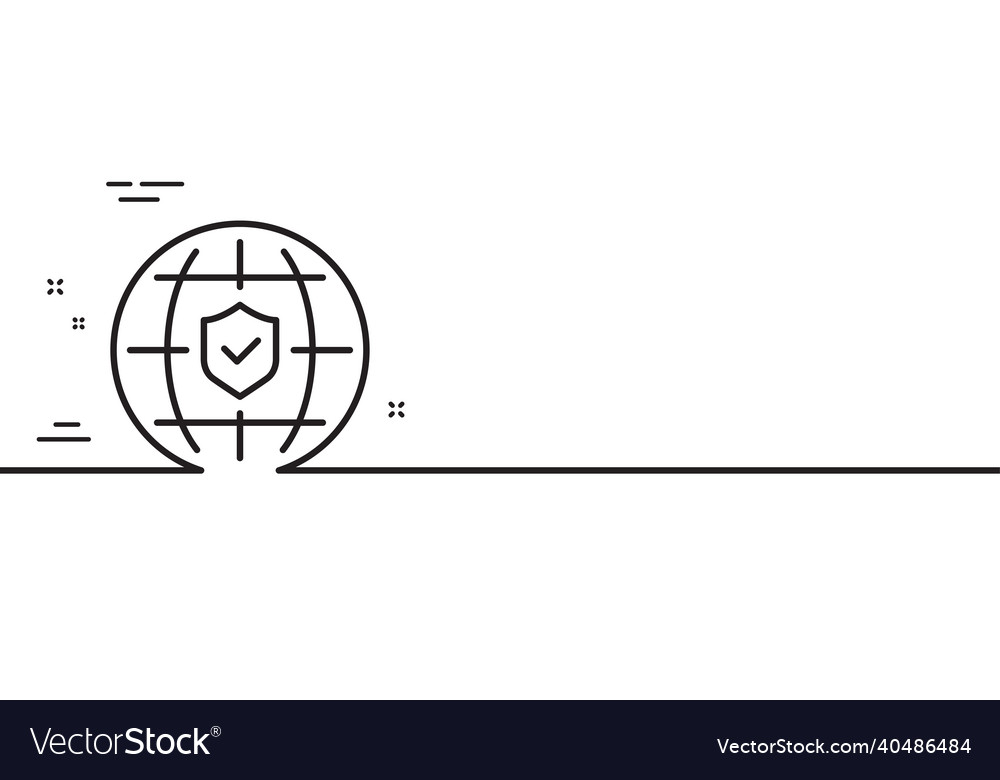 Global insurance line icon travel risk coverage