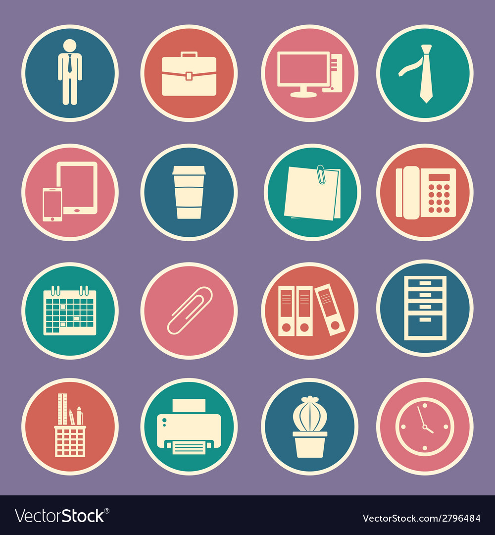 Office icon Royalty Free Vector Image - VectorStock