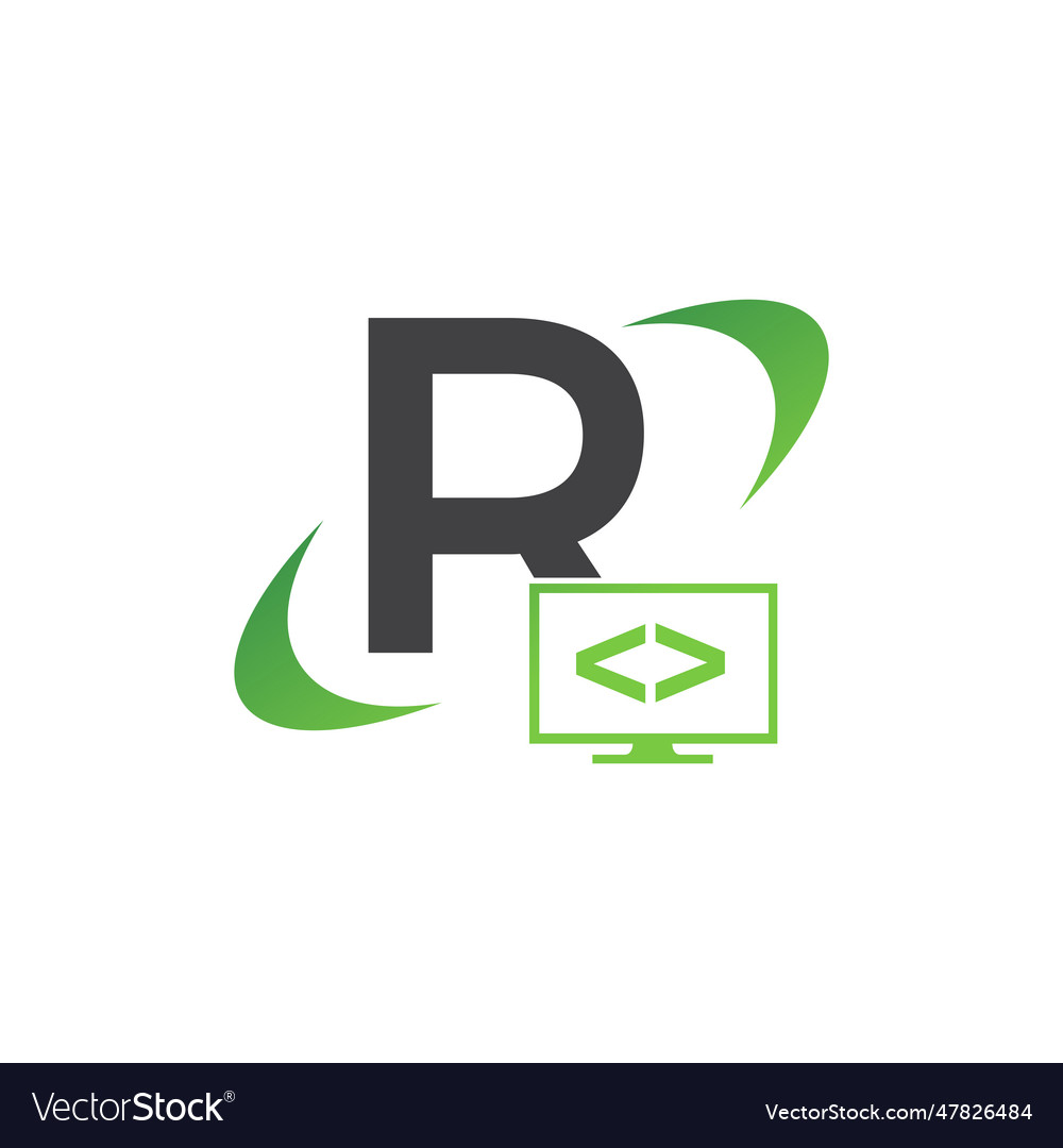 Programming code and technology logo template