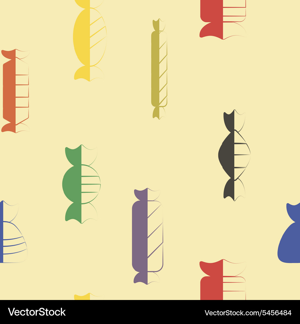 Seamless background with candy Royalty Free Vector Image