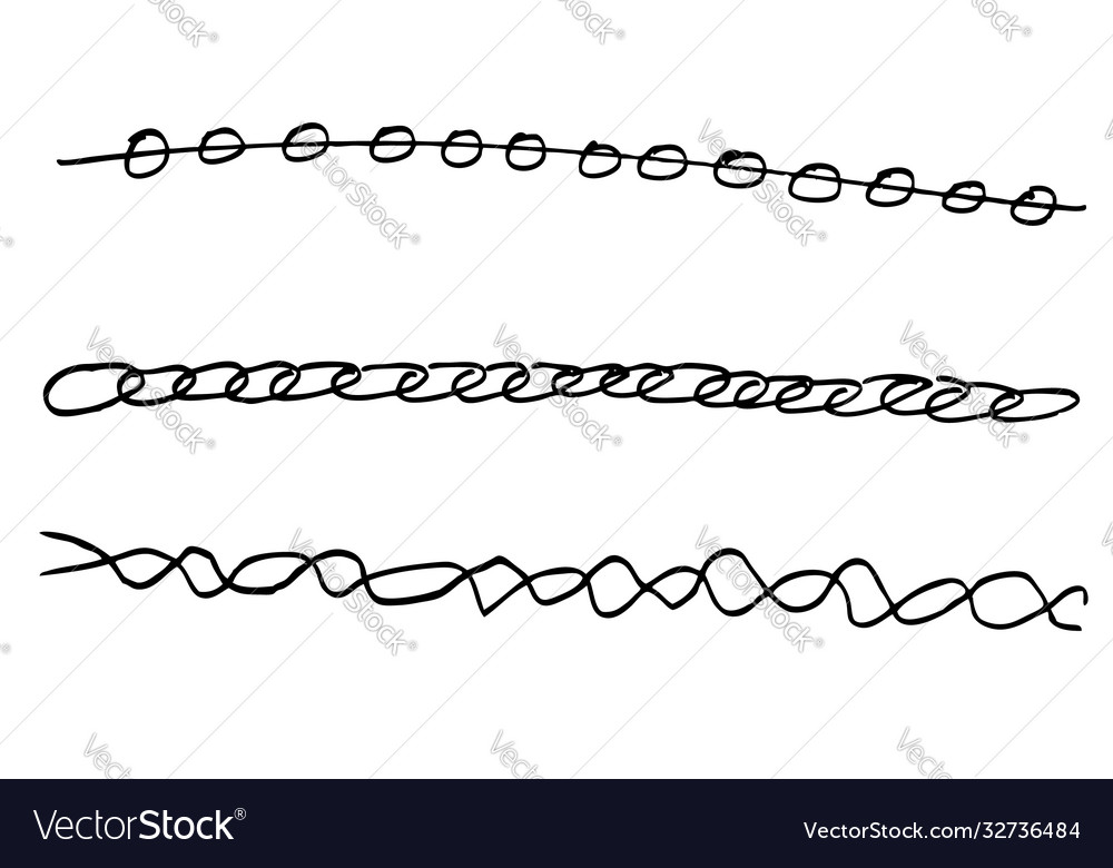 Simple wave and spiral line for your element