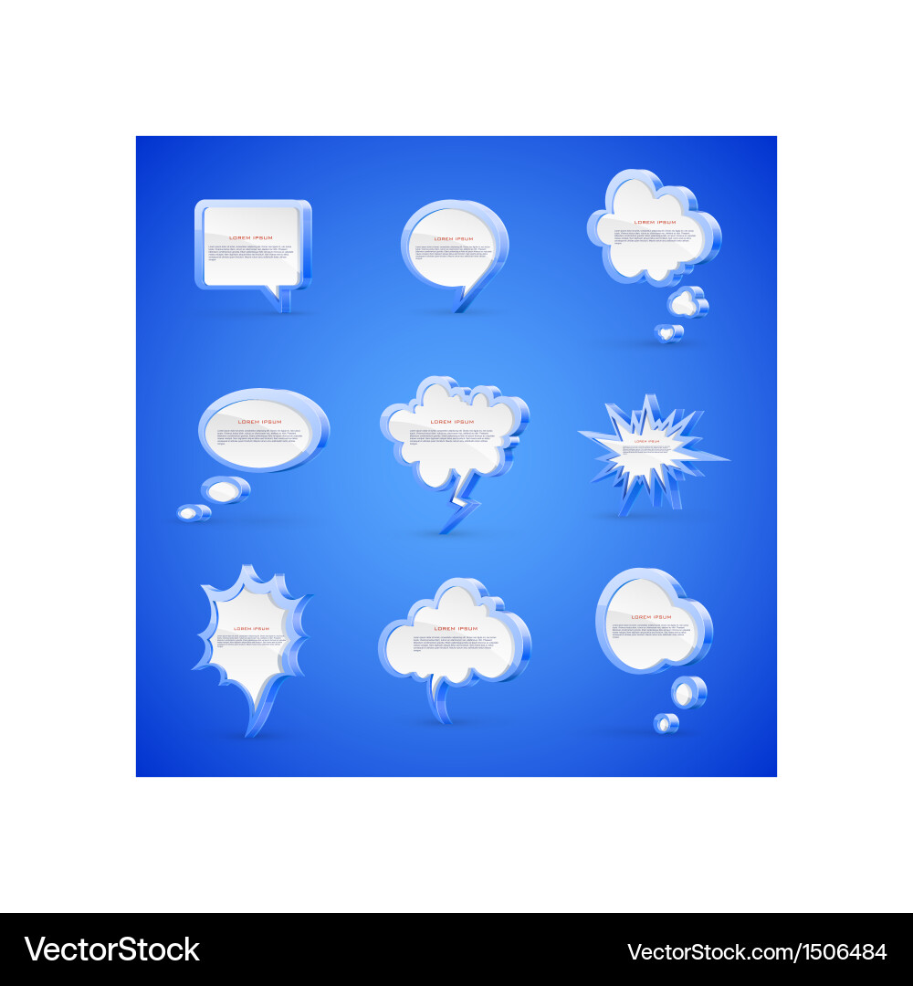 Speech bubbles Royalty Free Vector Image - VectorStock