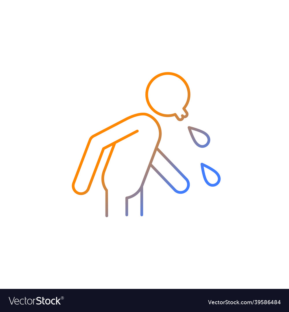 Spit gradient linear icon Royalty Free Vector Image