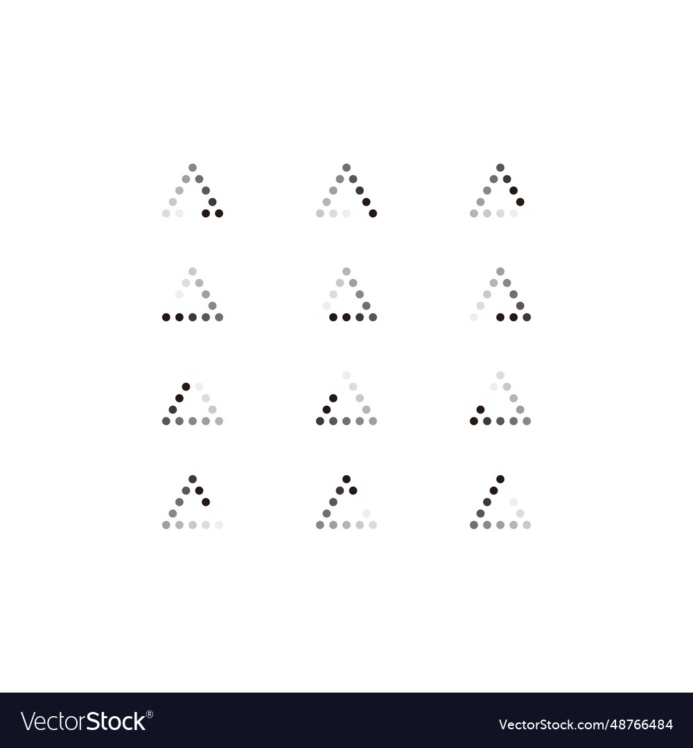Triangle loading pieces geometric symbol simple vector image Triangle loading pieces geometric symbol simple