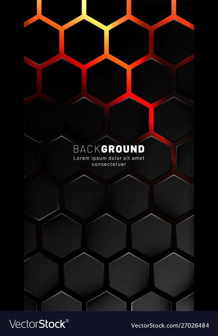 Vertical hexagon background gradient color light vector image Vertical hexagon background gradient color light