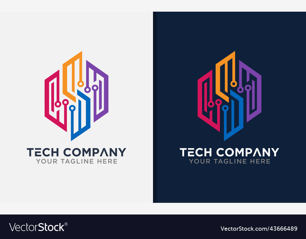 Abstract hexagon technology design modern stylish Vector Image