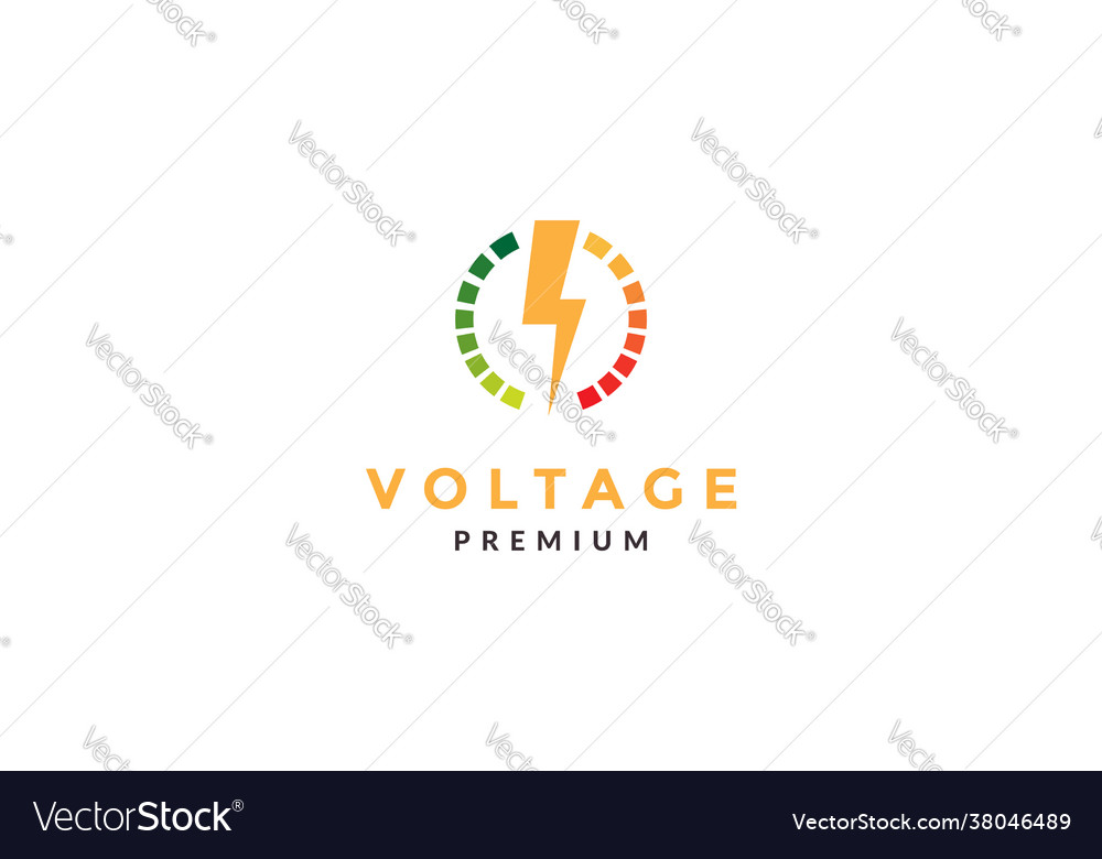 Abstract thunderbolt voltage logo symbol icon