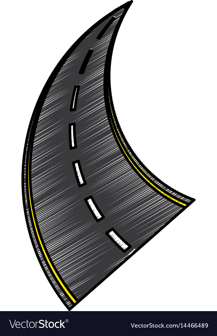 Curve road isolated icon Royalty Free Vector Image