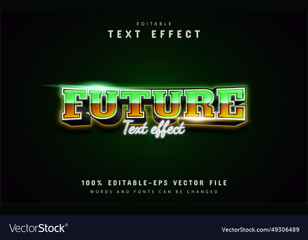 Future text - 80s gradient style effect