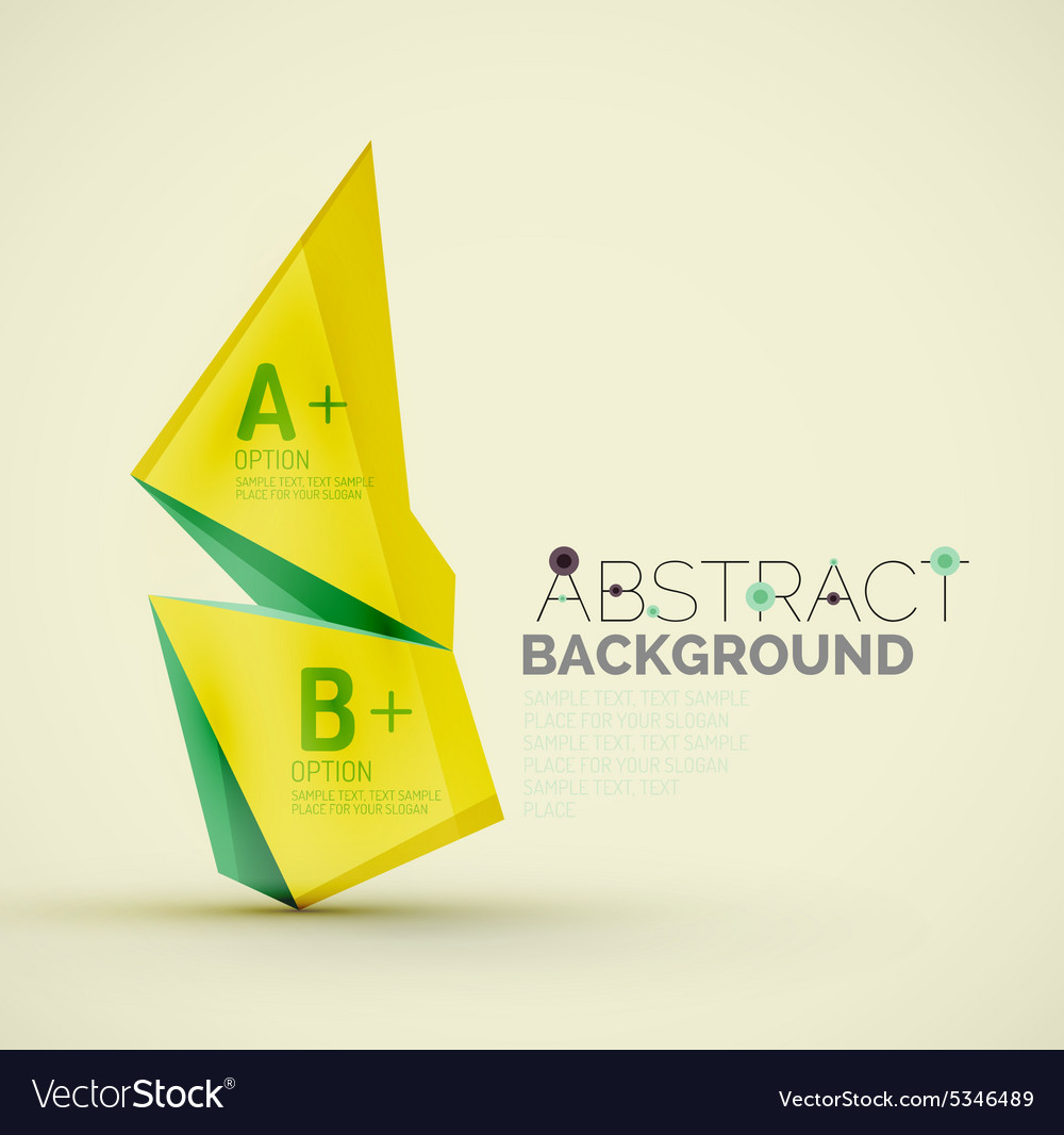 Geometric shapes with sample text abstract