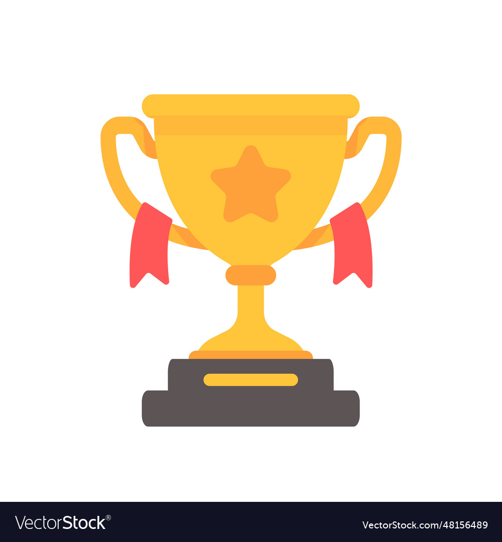 Golden trophy of success awards for winners Vector Image