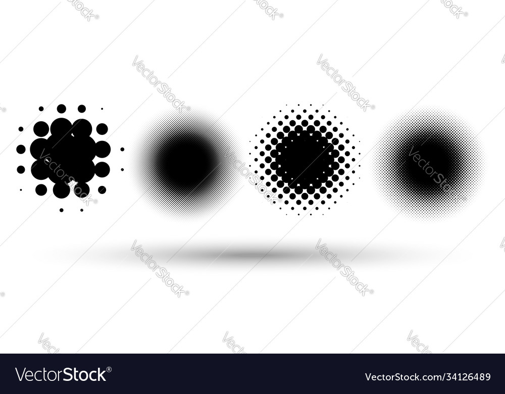 Halftone half-tone element dots circles speckles Vector Image Halftone half-tone element dots circles speckles