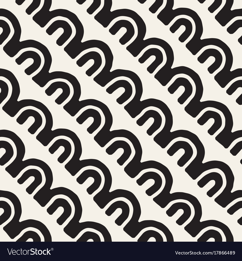 Monochrome minimalistic tribal seamless pattern