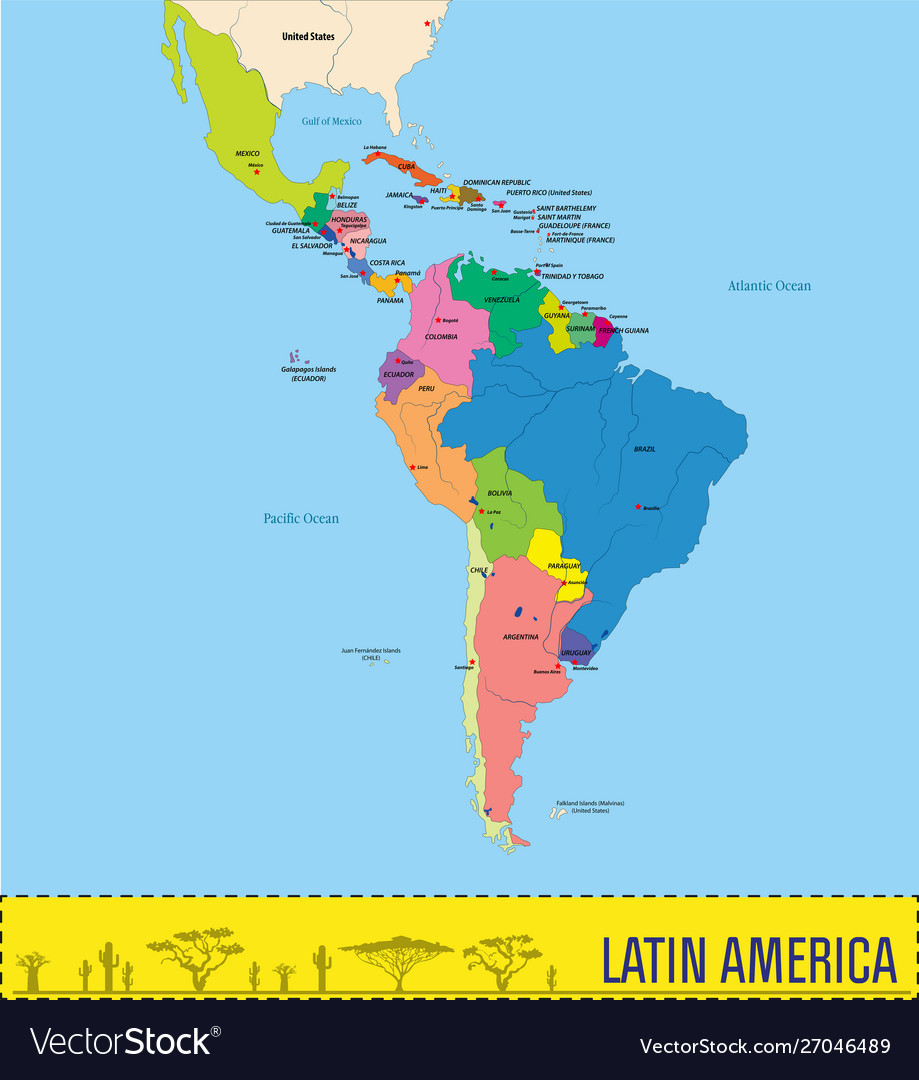 Latin america map