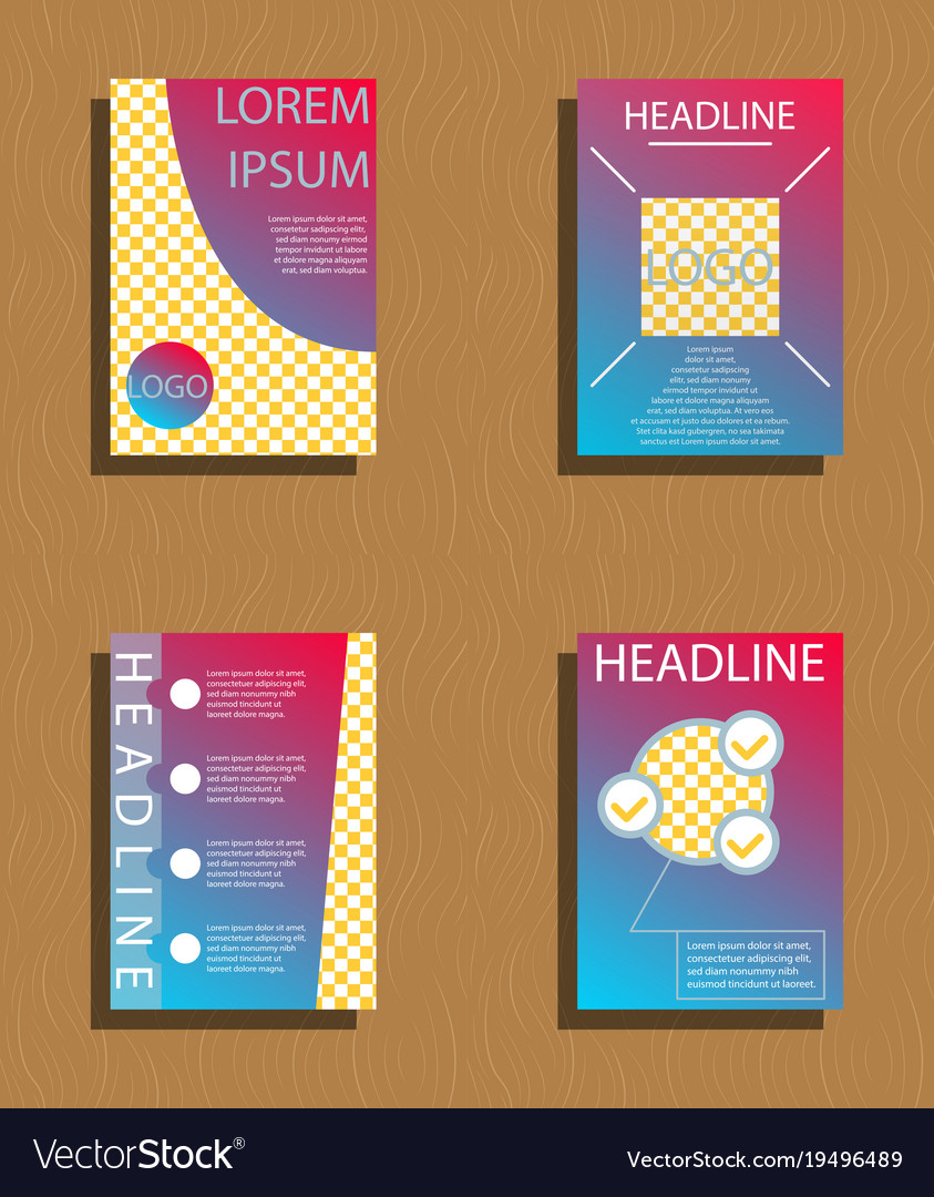 Set of layout background for art template