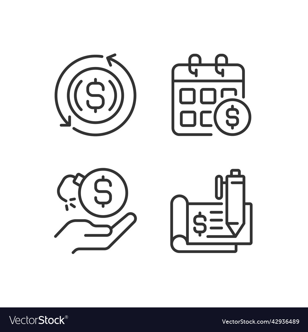 Transactions and payments pixel perfect linear