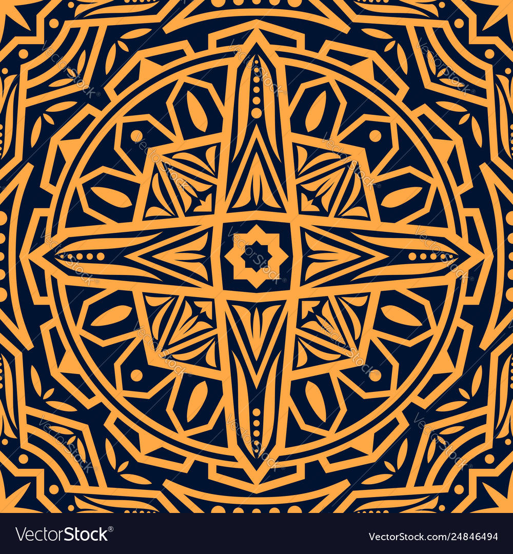 Arabian traditional flourish seamless pattern vector image Arabian traditional flourish seamless pattern