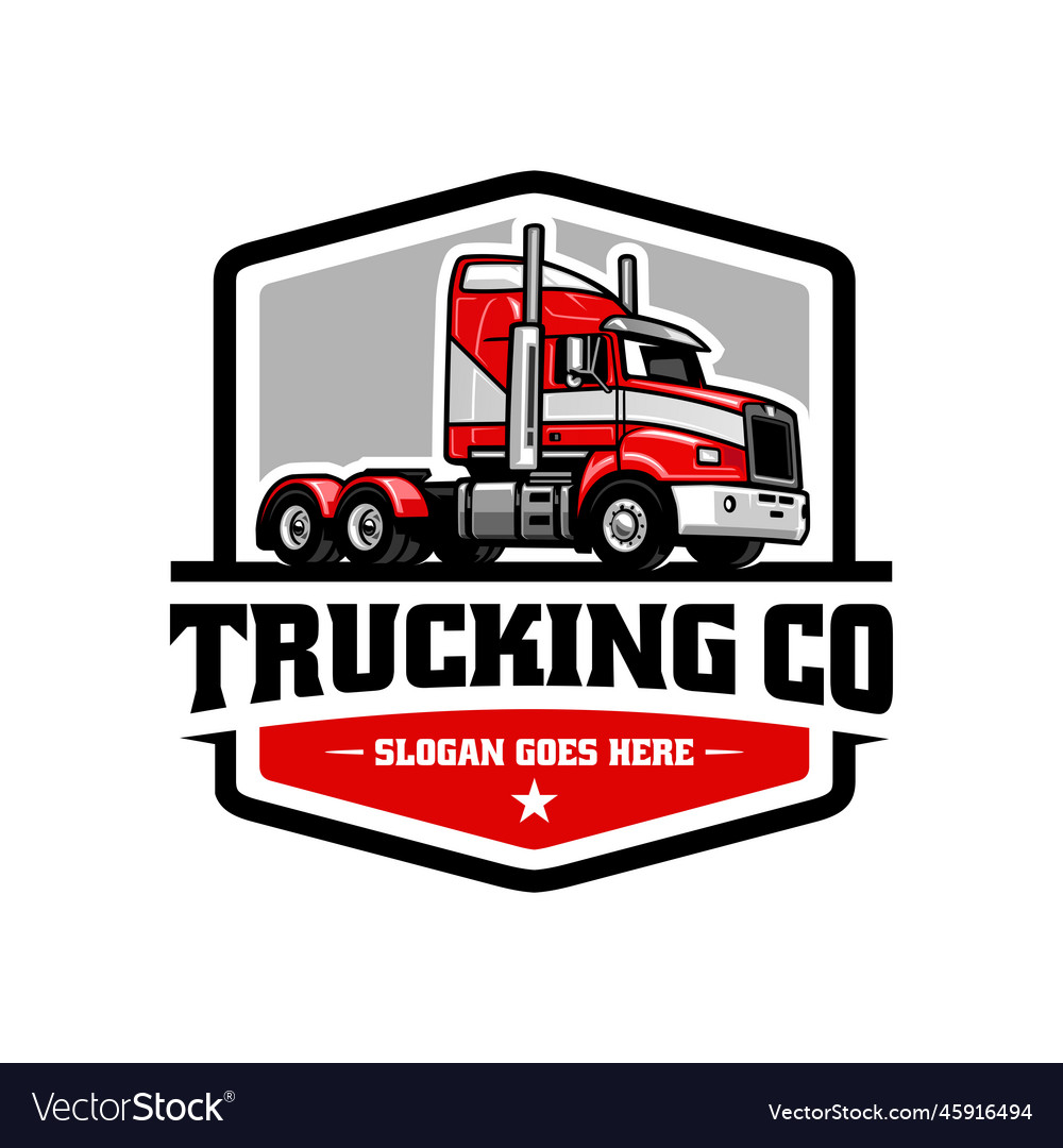 Big rig truck logo Royalty Free Vector Image - VectorStock