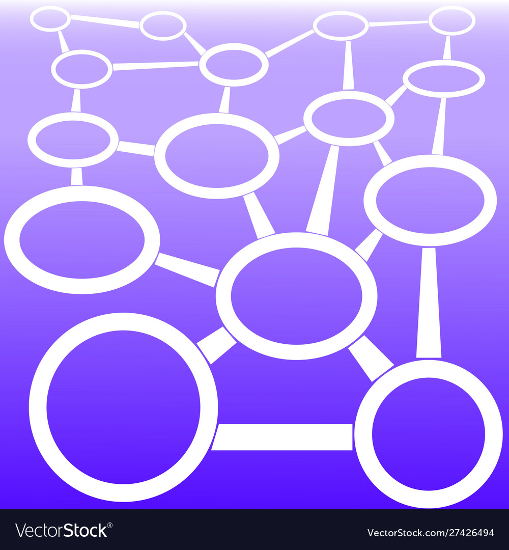 Blockchain network scheme nodes connected vector image Blockchain network scheme nodes connected