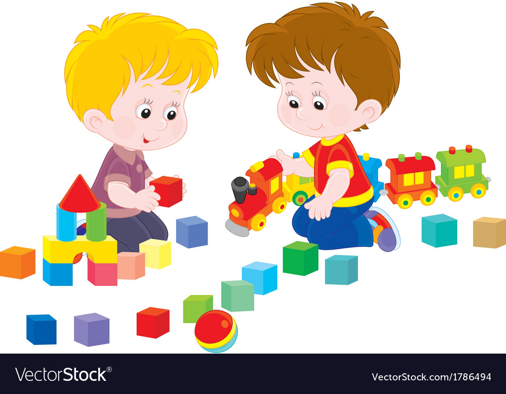 Children playing Royalty Free Vector Image - VectorStock