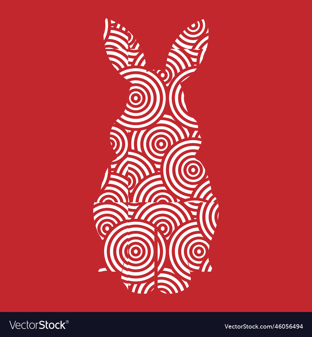 Chinese background pattern new year rabbit design