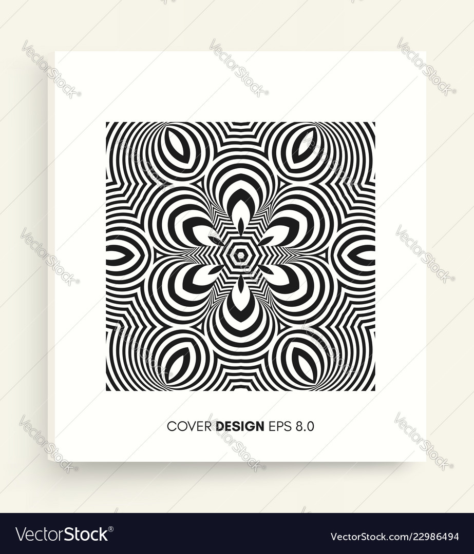 Cover design template black white Royalty Free Vector Image