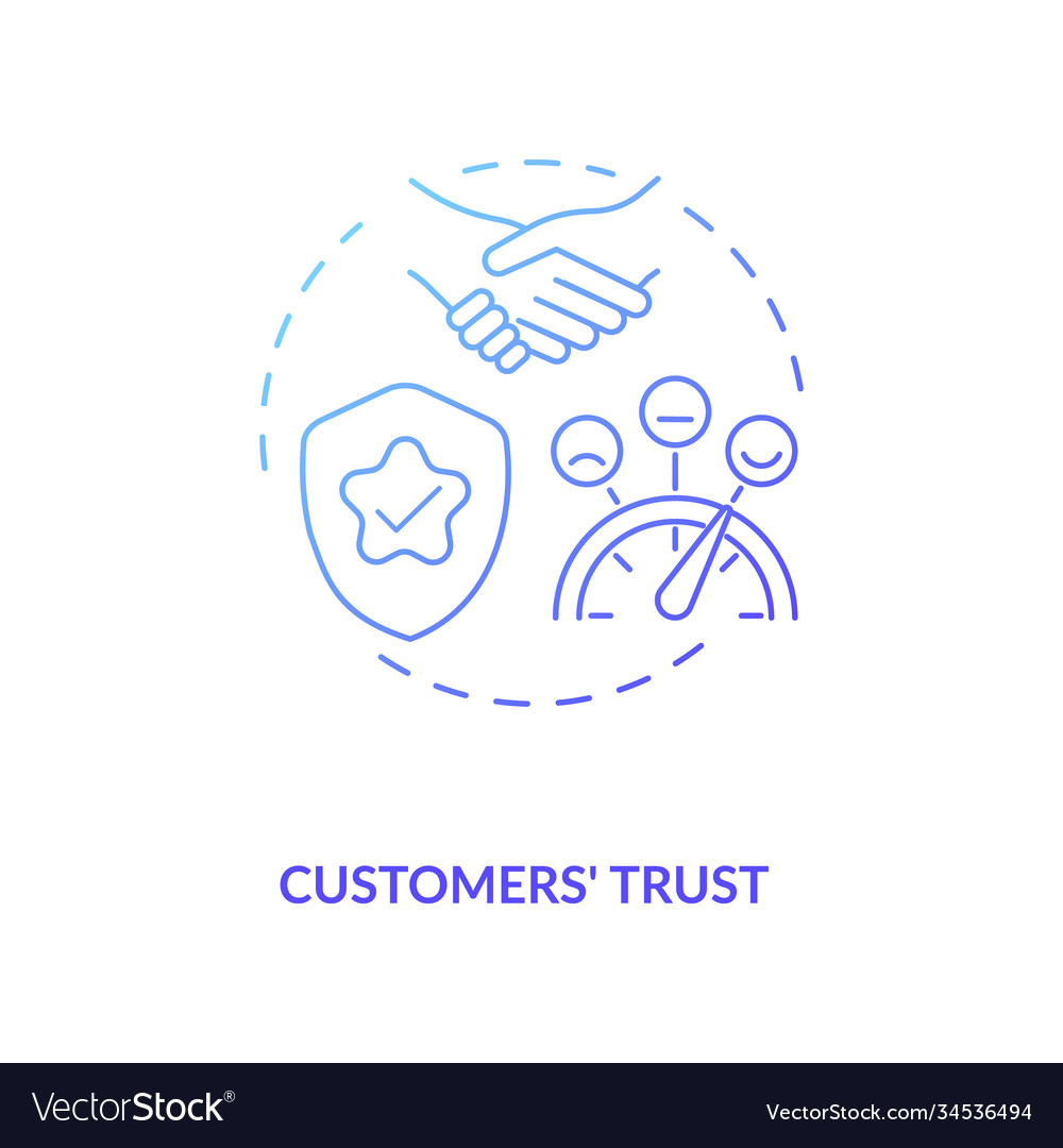 Customers trust concept icon Royalty Free Vector Image