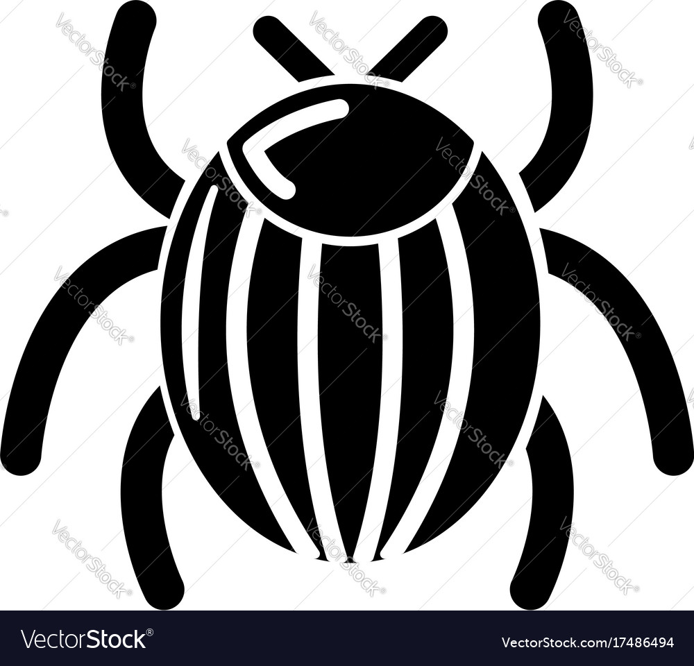 Garden beetle bug icon simple style Royalty Free Vector