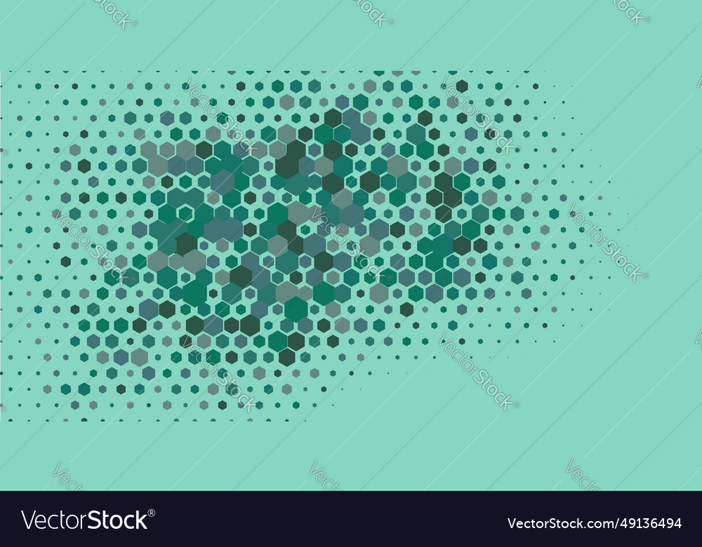 Geometric multi size hexagon with color