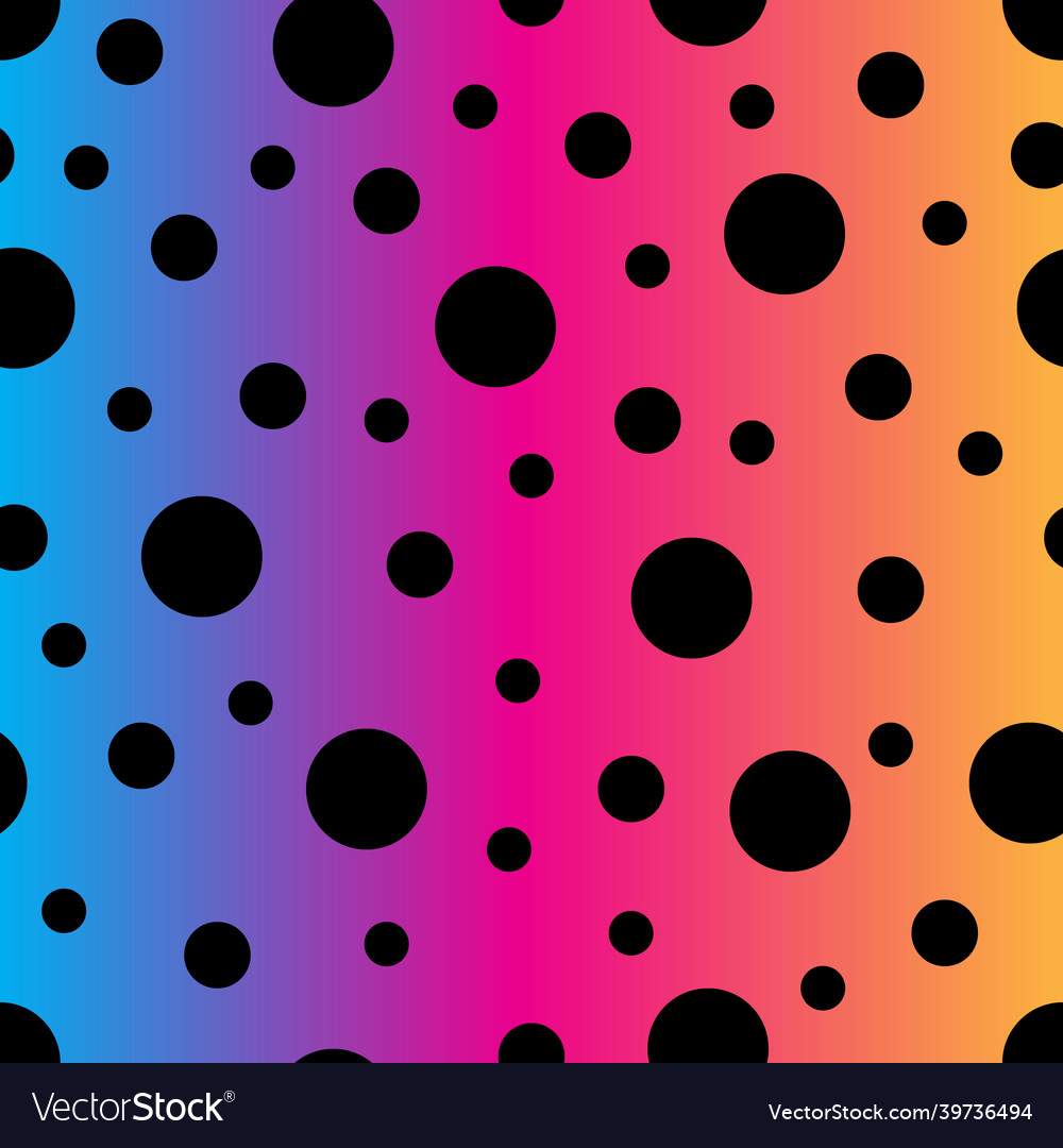 Gradient background with black dots vector image Gradient background with black dots