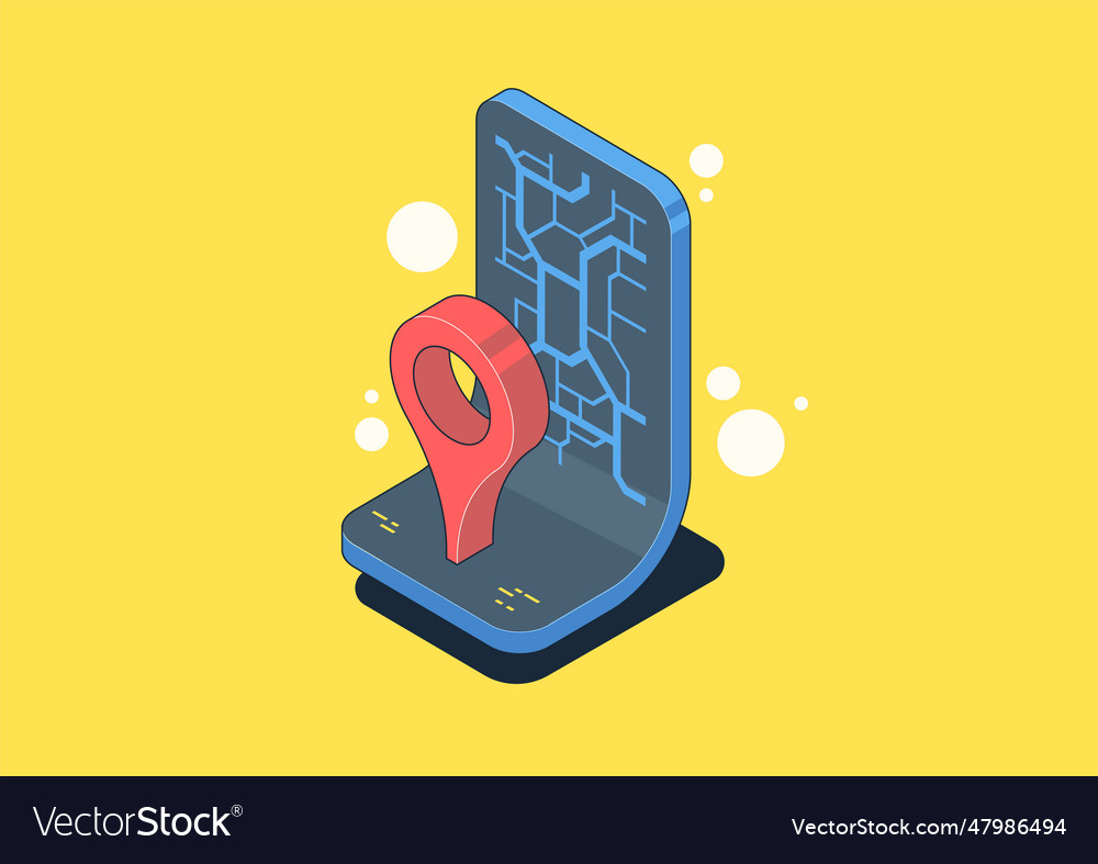 Isometric of map with geo tag navigation