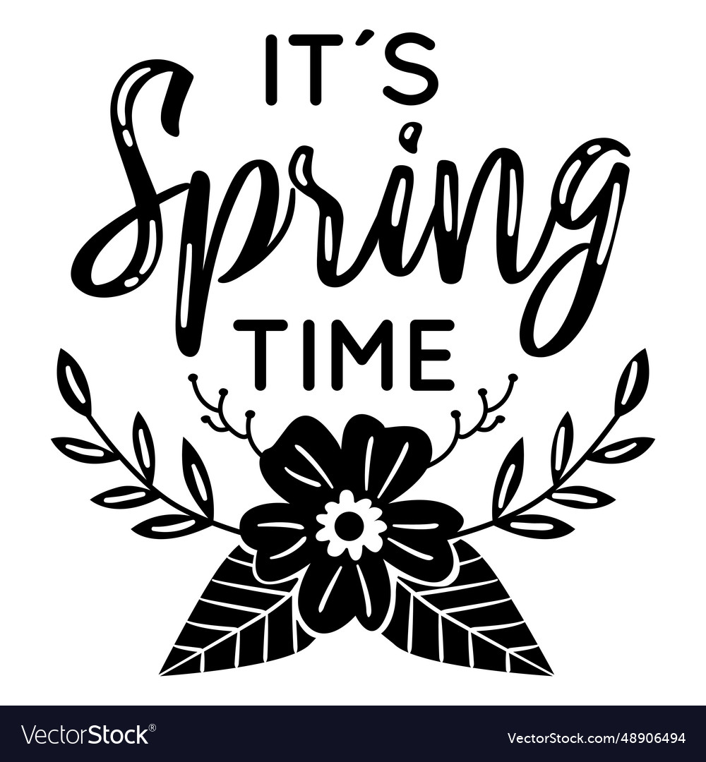 Lettering spring time stroke