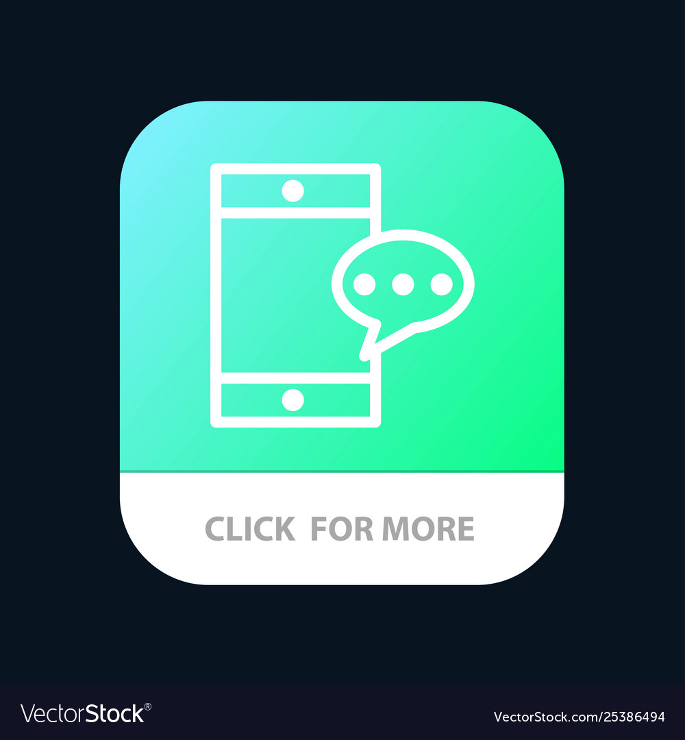 Mobile chatting cell app button android vector image Mobile chatting cell app button android