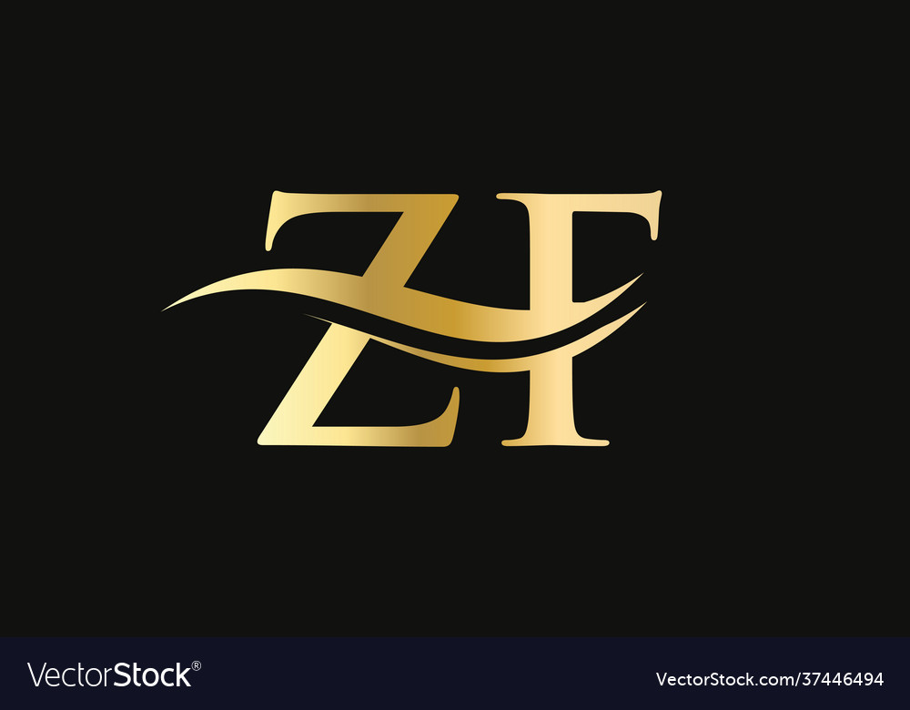 Modern letter zf logo design eps Royalty Free Vector Image