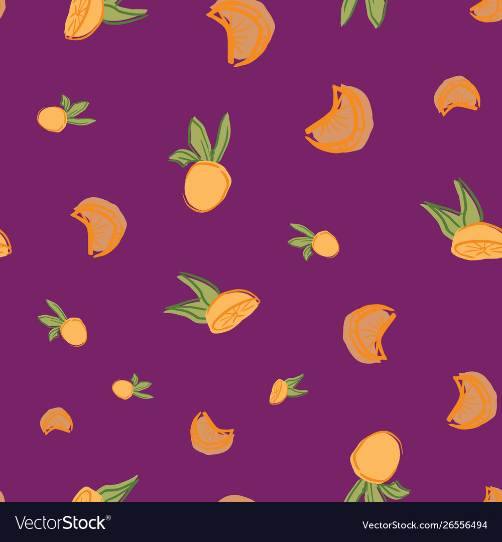 Oranges citrus seamless repeat pattern design vector image Oranges citrus seamless repeat pattern design