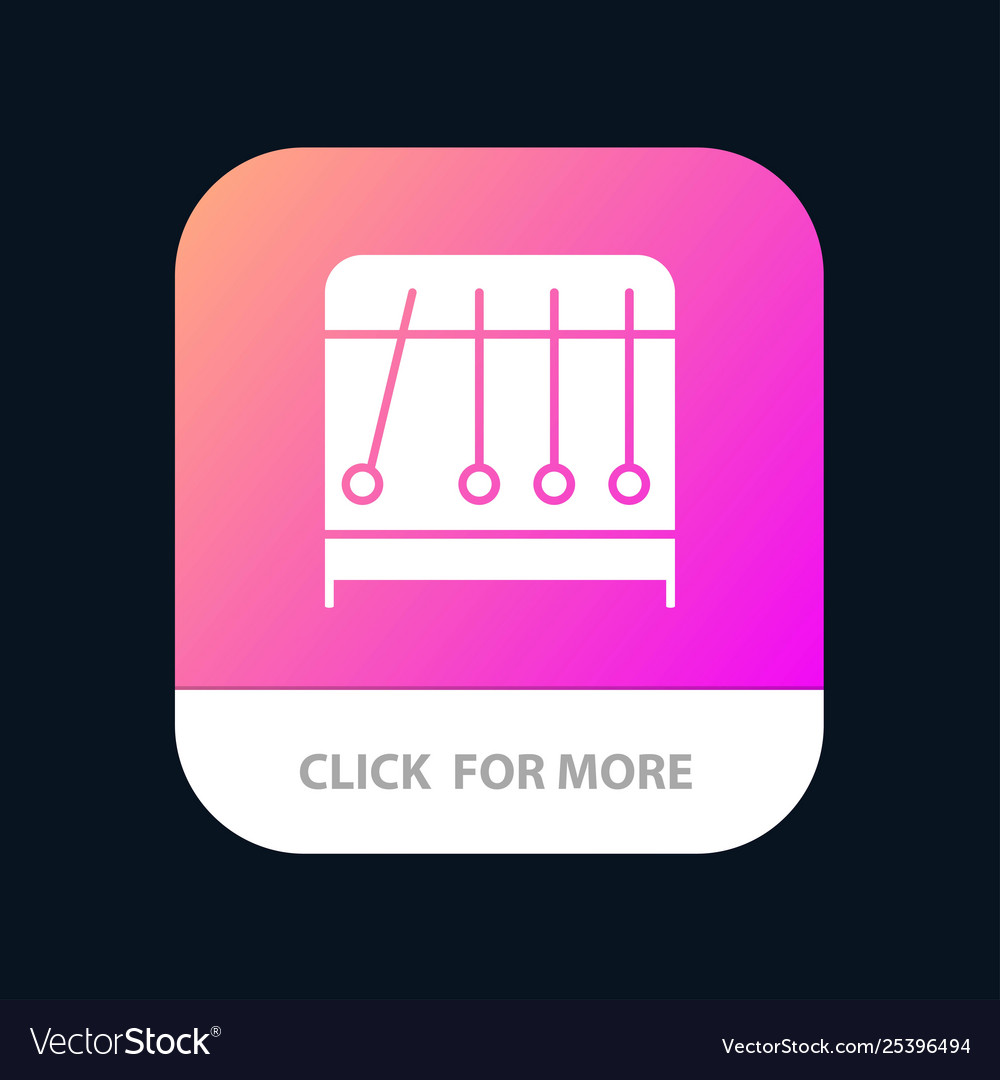 Physics pendulum science mobile app button