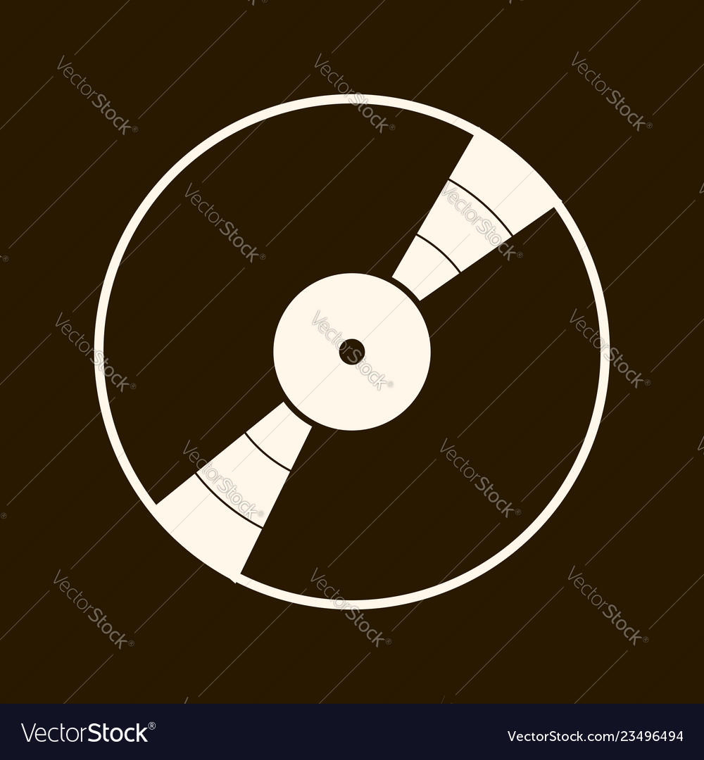 Poster of the vinyl record music on dark