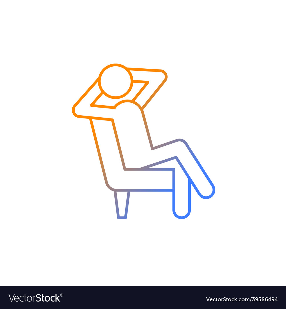 Relax gradient linear icon