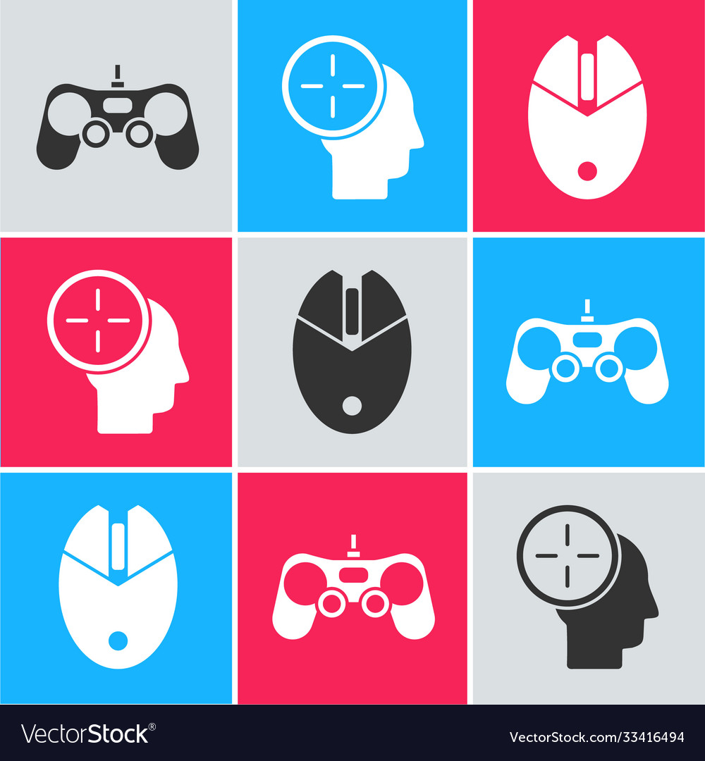 Set gamepad head hunting concept and computer