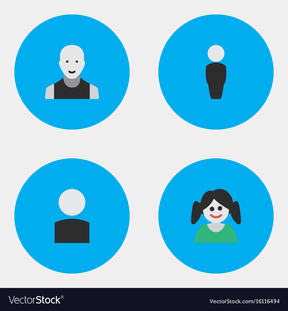 Set of simple avatar icons