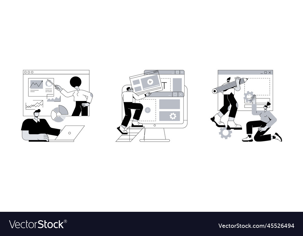 Web page layout abstract concept