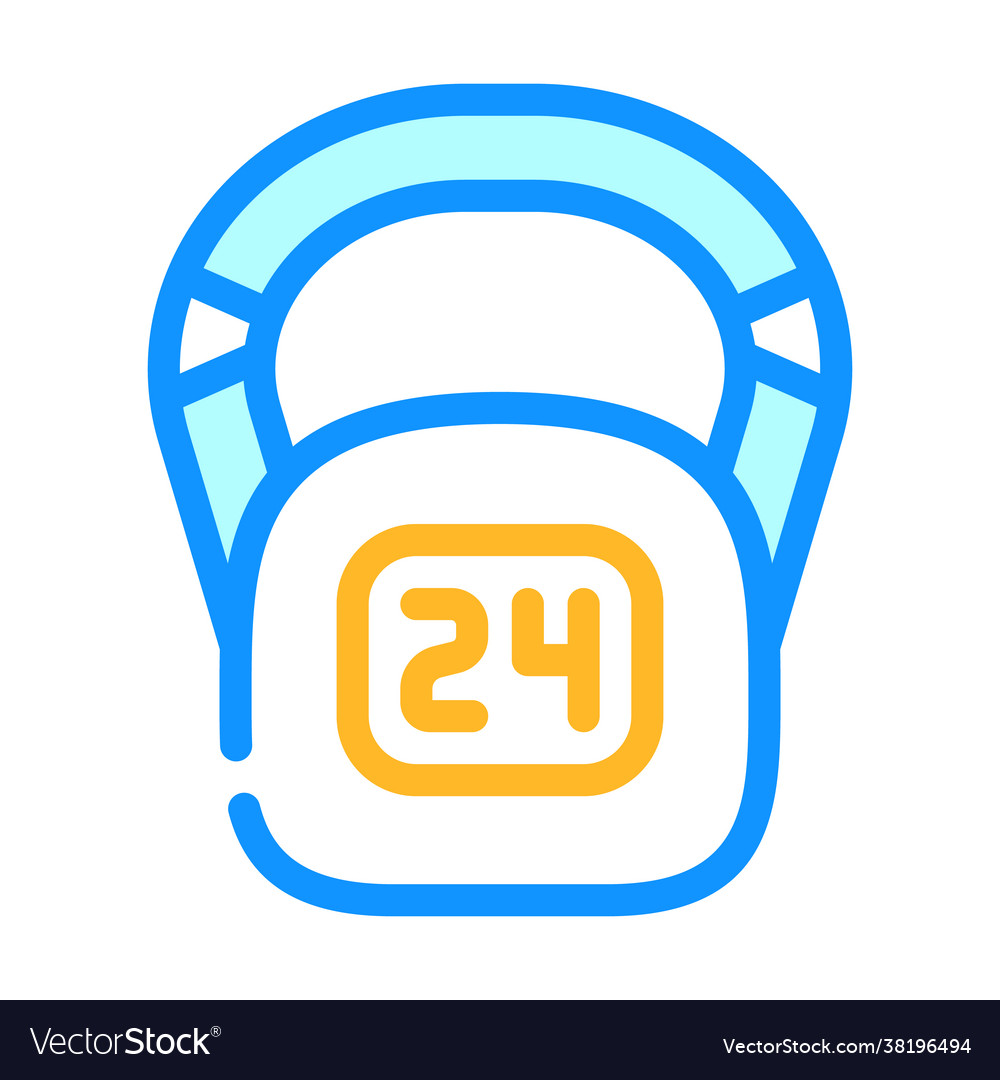 Weight gym equipment color icon