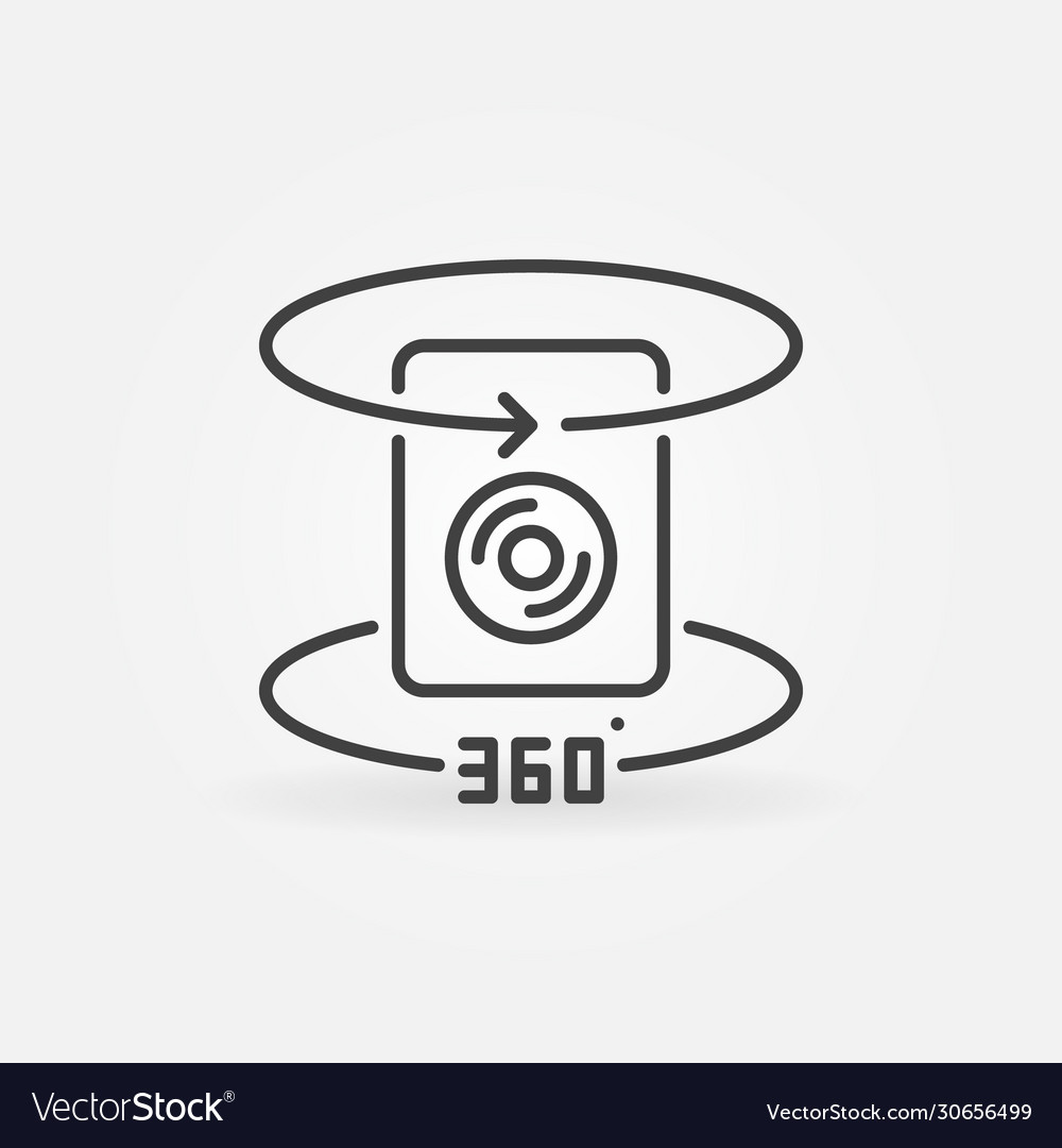 360-degree camera linear concept simple Vector Image 360-degree camera linear concept simple